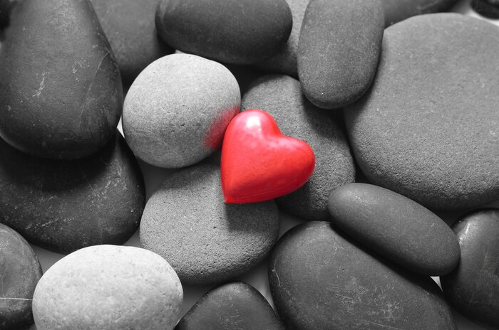 Sticker Heart and stones