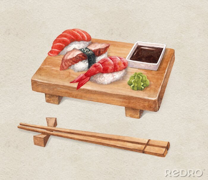 Sticker Heerlijke sushi.