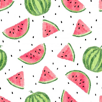 Helften en kwarten van watermeloenen