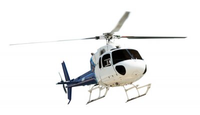 Helikopter met werkende propeller