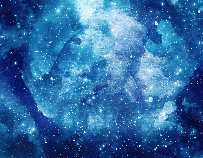 Sticker Het blauw van de nachtelijke hemel