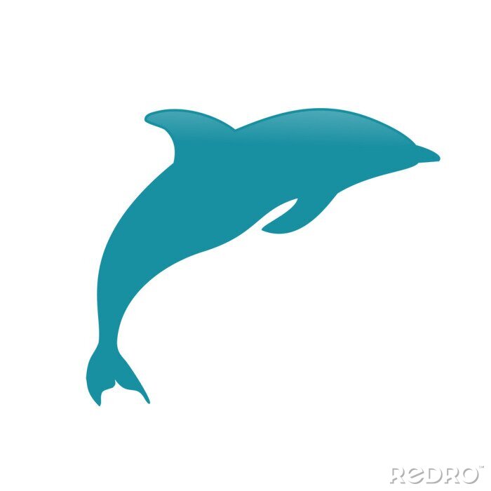 Sticker Het springen Dolfijn