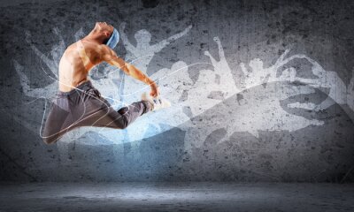 Hiphopmuziek en danser