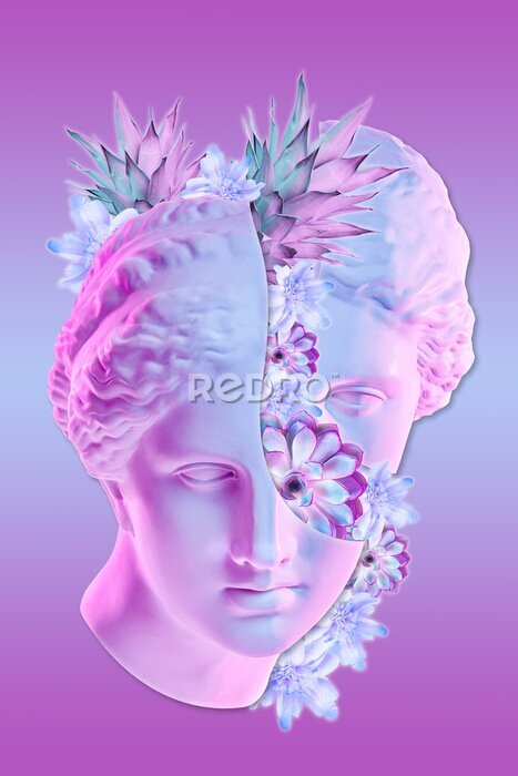 Sticker Holo-vaporwave-collage