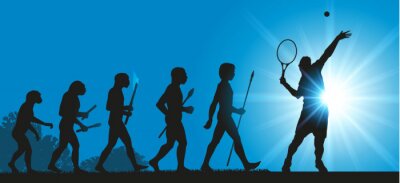 Sticker Hommes Evolution Tennis