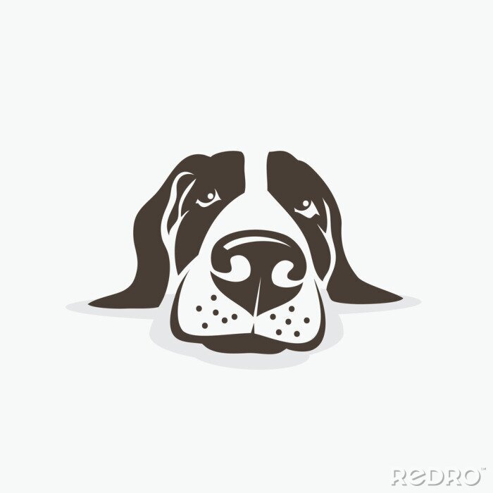 Sticker hond hoofd