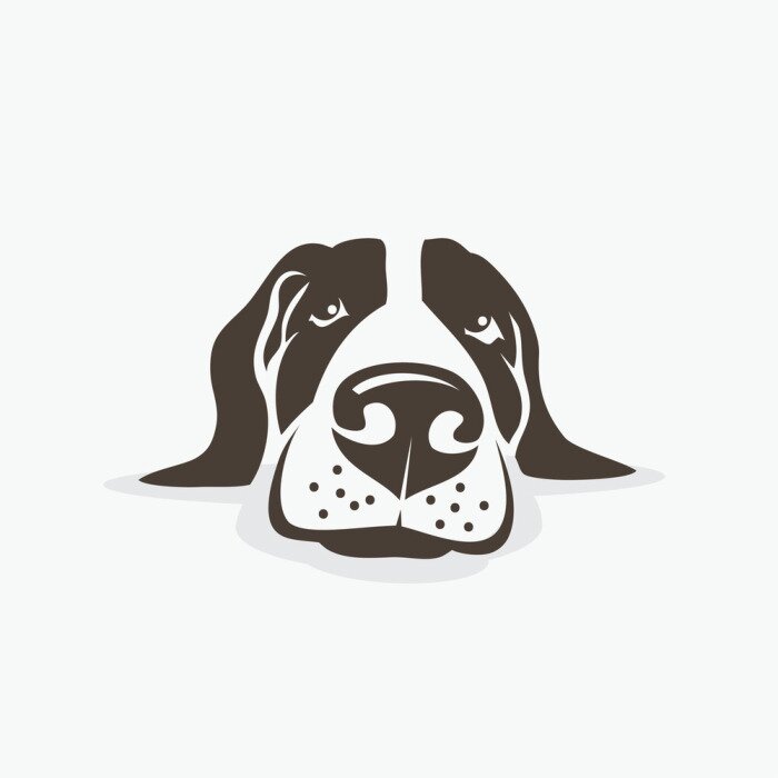 Sticker hond hoofd