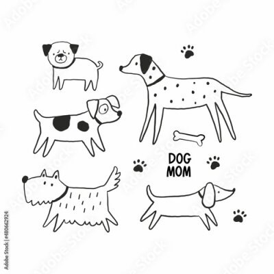 Sticker Hond moeder