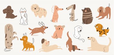 Honden zoals in een tekenfilm