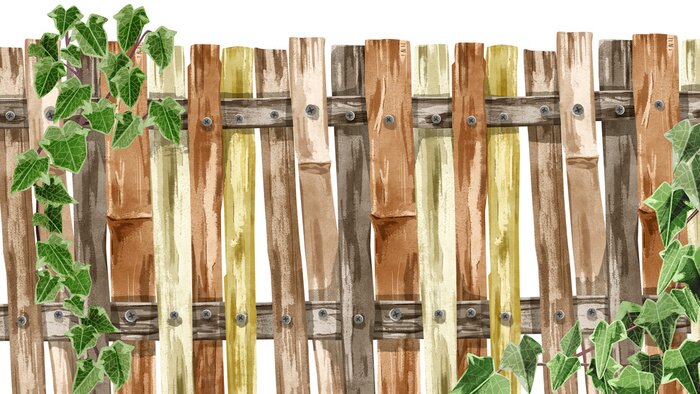 Sticker Houten hek