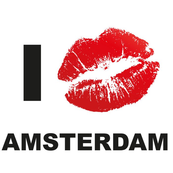 Sticker ik houd van amsterdam