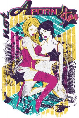 Sticker Im niet een porno ster