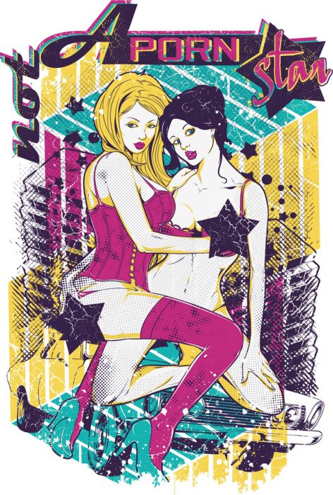 Sticker Im niet een porno ster