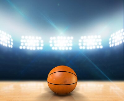 Sticker Indoor Verlichte basketbalveld