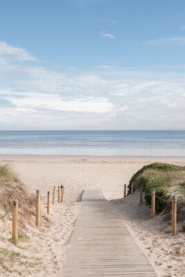 Sticker Ingang naar het strand