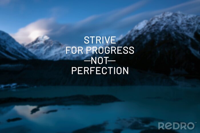 Sticker Inspirational life quotes - Strive for progress not perfection.