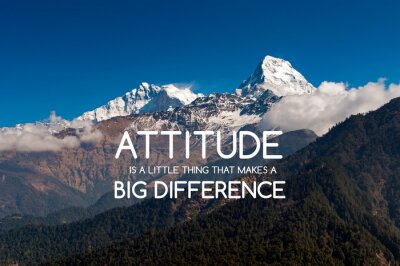Sticker Inspirational quotes - Attitude is a little thing that makes a big difference.