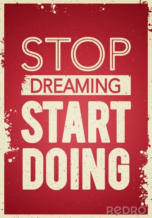 Sticker Inspirerende typografie als motivatie