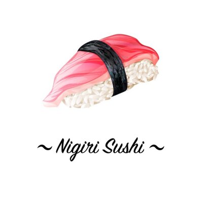 Sticker Japanse gerechten, traditionele icoon voedsel. Pixel Perfect geïsoleerde vector illustratie.
