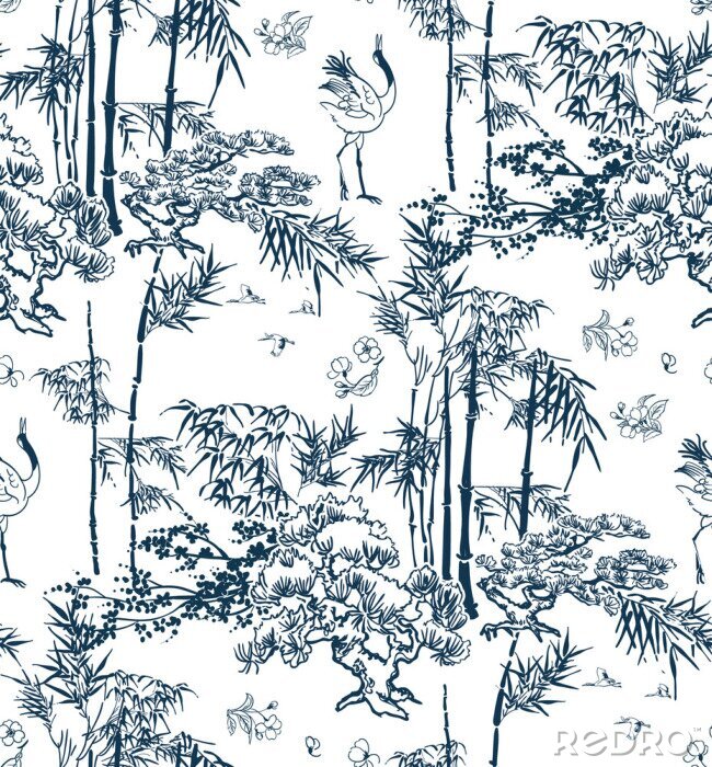 Sticker Japanse kranen