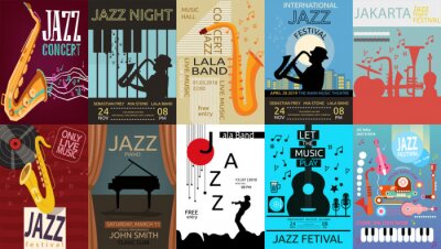 Sticker Jazz muziek Poster