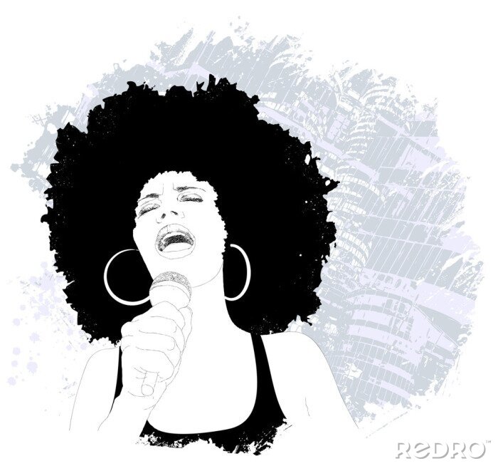 Sticker Jazz-zangeres