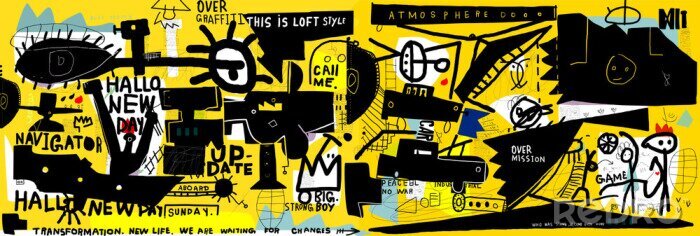 Sticker Jeugdgraffiti met symbolen