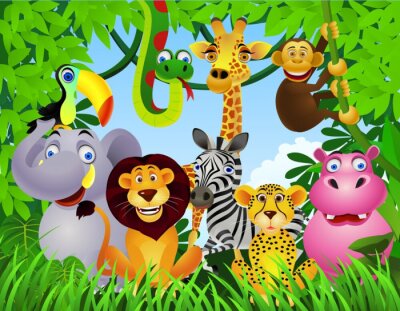 Fotobehang Jungle dieren