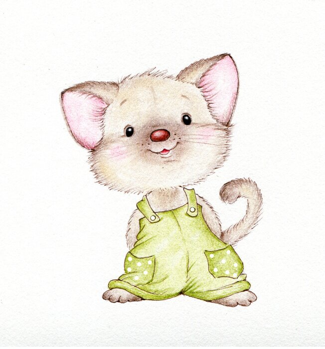 Sticker Katje in tuinbroek