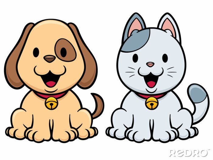 Sticker Katten en honden vrolijke afbeeldingen voor kinderen