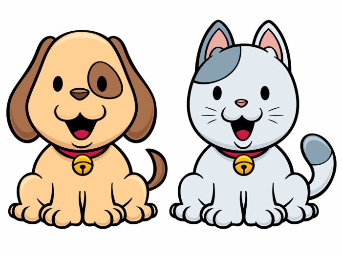 Sticker Katten en honden vrolijke afbeeldingen voor kinderen