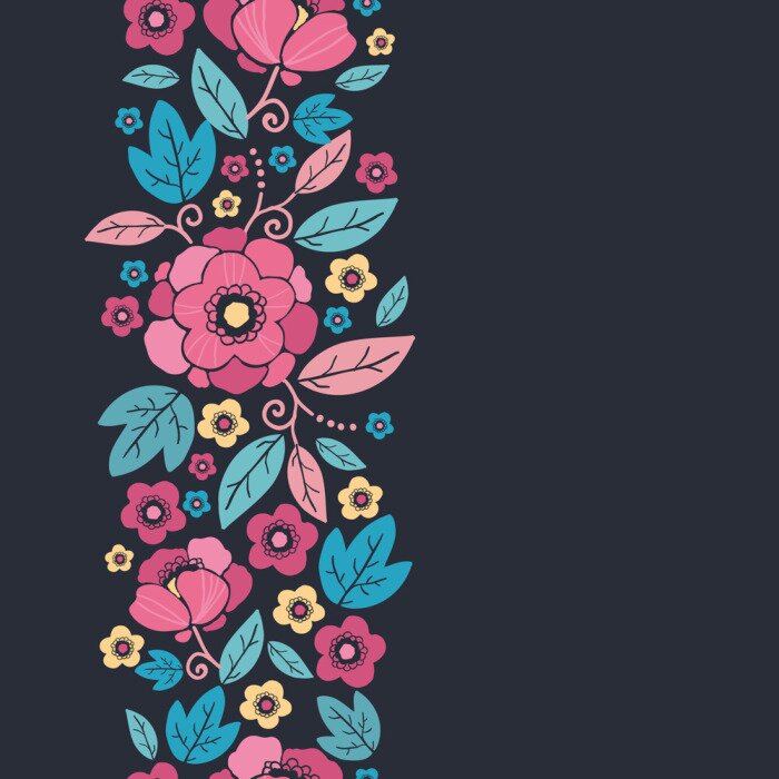 Sticker Kersenbloesems op een donkere achtergrond