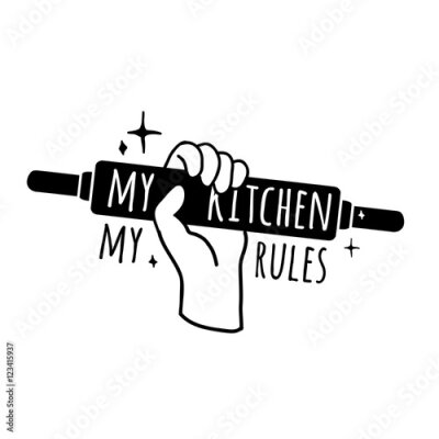 Sticker Keukenbord met afbeeldingen