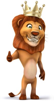 Sticker Kindermotief met leeuw