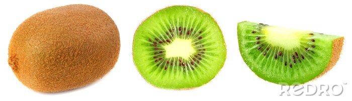 Sticker kiwi fruit isolated on a white background