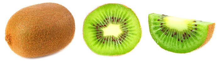 Sticker kiwi fruit isolated on a white background