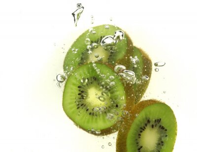 Sticker kiwi in water