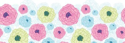 Sticker Kleine bloemen van verschillende kleuren