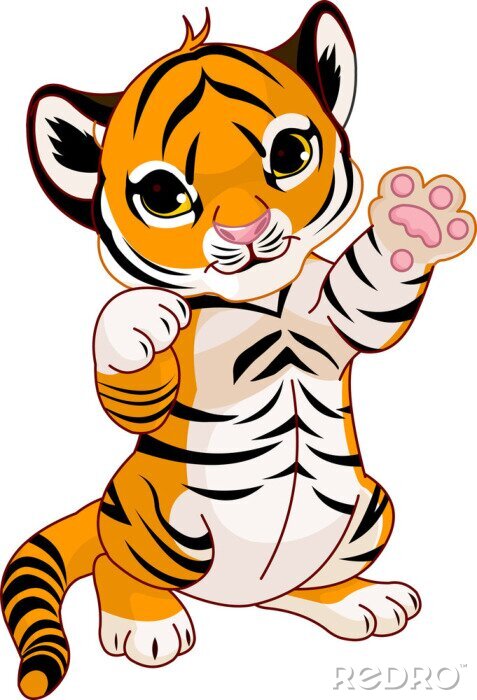 Sticker Kleine tijger