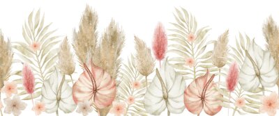 Sticker Kleurrijk droog Boheems gras