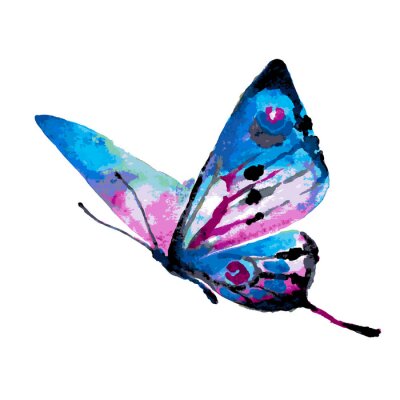 Sticker Kleurrijk vlindermotief