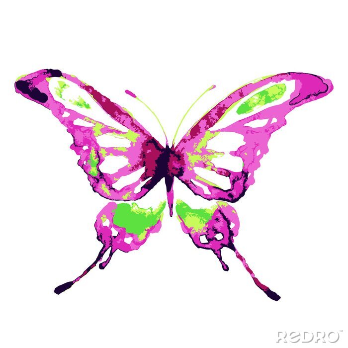 Sticker Kleurrijk vlinderpatroon