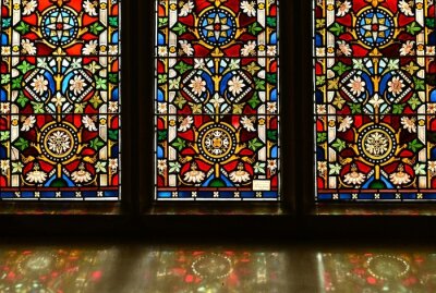 Sticker Kleurrijke glas-in-loodramen