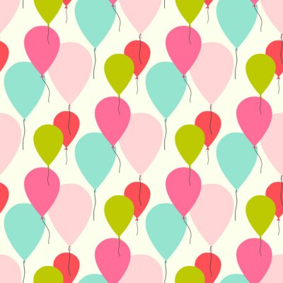 Behang Kleurrijke grafische ballonnen