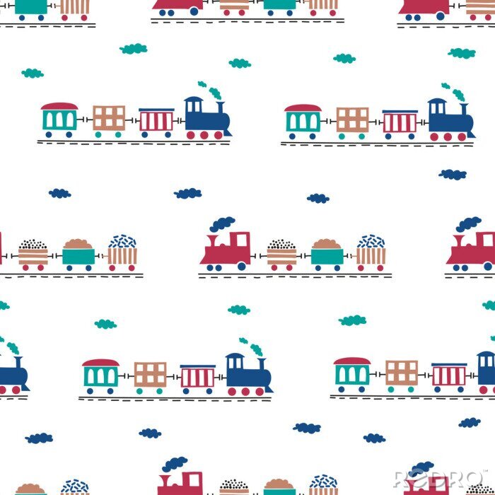 Sticker Kleurrijke kindertrein