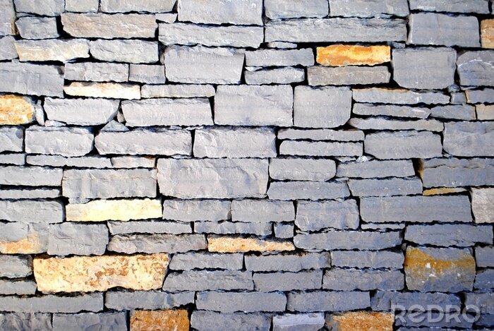 Sticker Kleurrijke leistenen muur