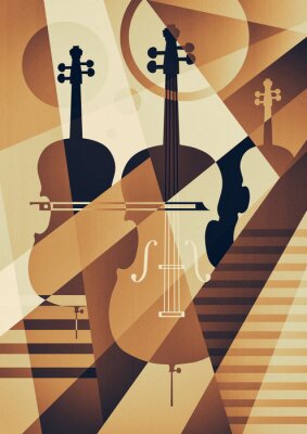 Sticker Kleurrijke muziekachtergrond.