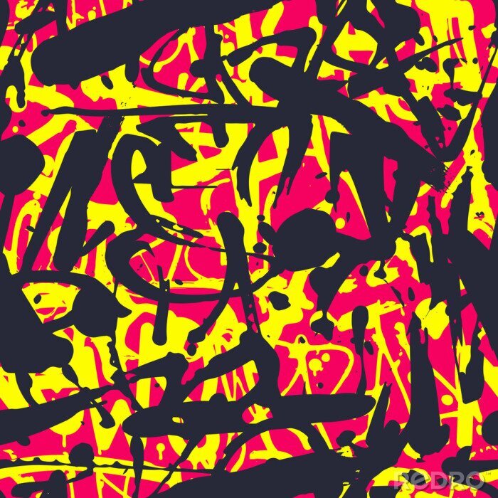 Sticker Kleurrijke straatgraffiti-inscripties