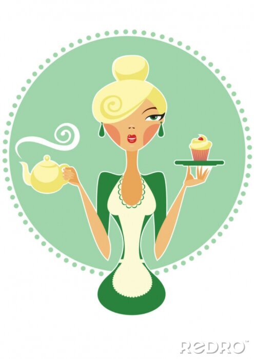 Sticker Koffie serveren