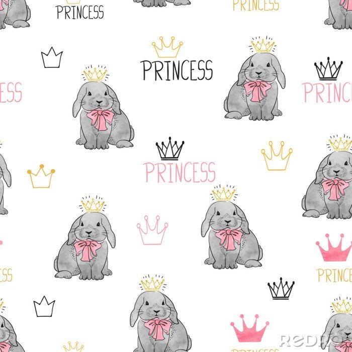 Sticker Konijnen prinsessen